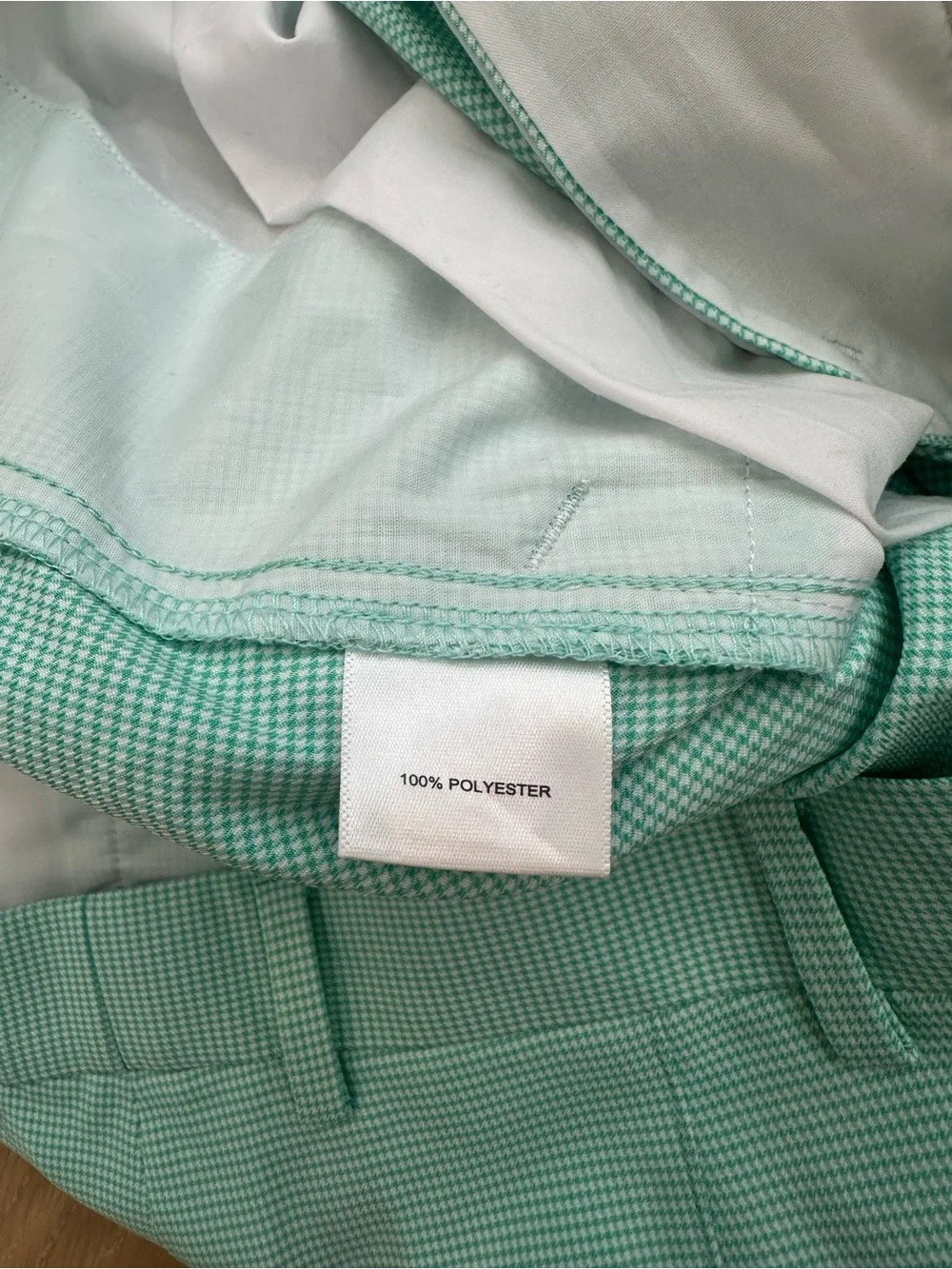 Men’s Peter Millar Wicking Salem Houndstooth Golf Shorts Pattern Green Size 38